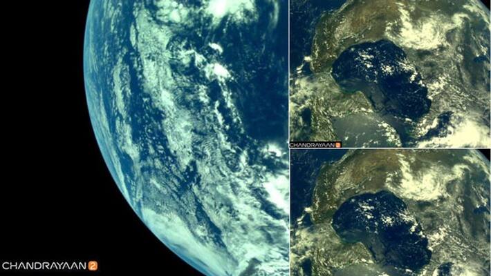 Isro share pic of earth that have been sent by chandrayaan -2 Isro share pic of earth that have been sent by chandrayaan -2