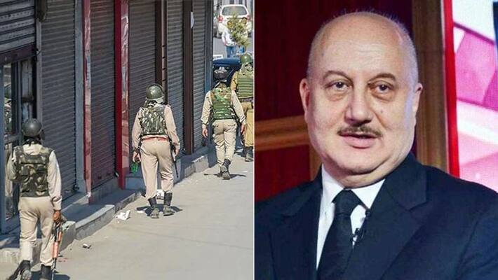 Anupam Kher spoke about tension - Kashmir problem started Anupam Kher spoke about tension - Kashmir problem started