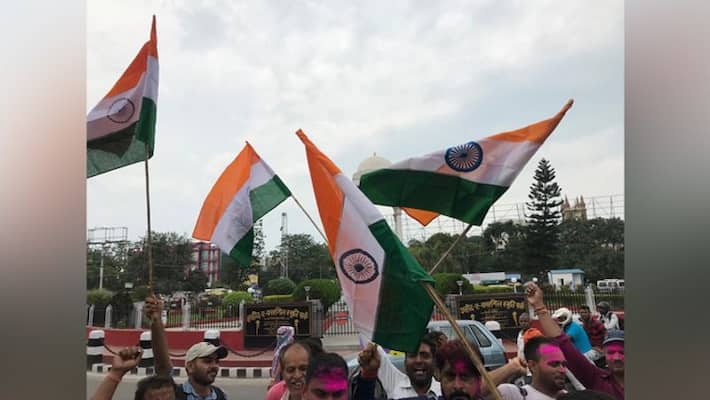 Indians celebrating after removal of article 370 in jammu Kashmir Indians celebrating after removal of article 370 in jammu Kashmir