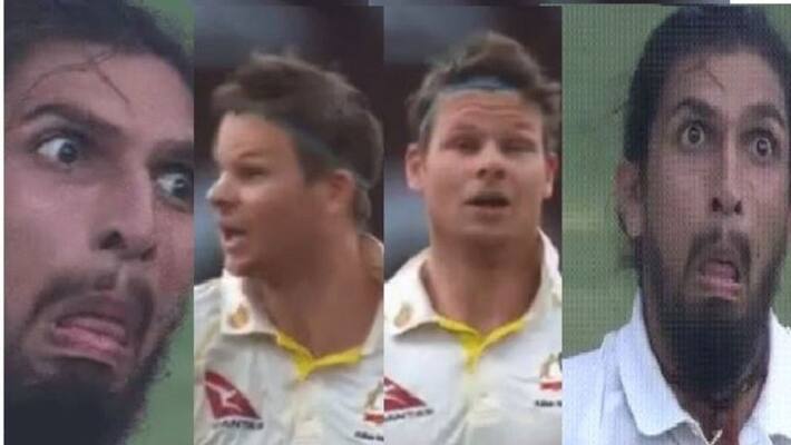 Ashest test series Steve smith imitate ishant sharma reaction after 2 years Ashest test series Steve smith imitate ishant sharma reaction after 2 years