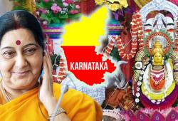 Sushma Swaraj impressed Karnataka with her knowledge of Kannada and love for Varamahalakshmi festival