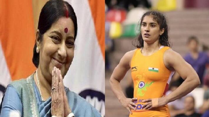 Sushma Swaraj tweet changed Vinesh PhogatWr wrestling career Sushma Swaraj tweet changed Vinesh PhogatWr wrestling career