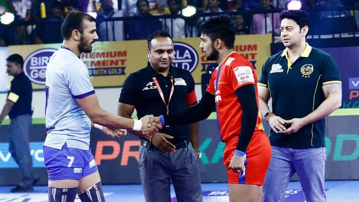 Pro kabaddi 2019 UP Yoddha vs Tamil Thalaivas match tied Pro kabaddi 2019 UP Yoddha vs Tamil Thalaivas match tied