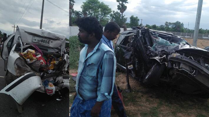 pudukkottai 7 more cars accident...6 people killed