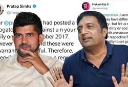 Gauri Lankesh death Actor Prakash Raj BJP MP Pratap Simha patch up over derogatory remarks