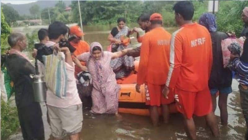 National Disaster Response Force (NDRF) personnel carried out rescue and relief operations in Sangli district of Maharashtra. Kolhapur collector office said legal action will be taken against those who are selling productscommodities in increased price, taking advantage of floods in the city. Citizens are requested to call on 1077 and 2655416 for any such complaint.