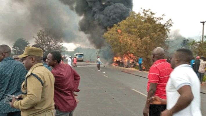 Tanzania fuel tanker explosion... 57 people killing