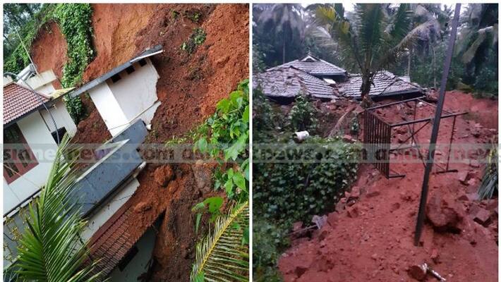 landslide over houses and roads in kasargod landslide over houses and roads in kasargod