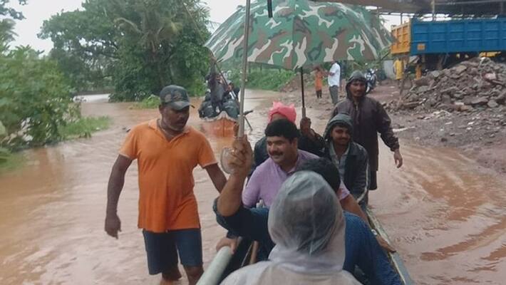 Mangalore south MLA D Vedavyas Kamath Visits flooded areas Mangalore south MLA D Vedavyas Kamath Visits flooded areas