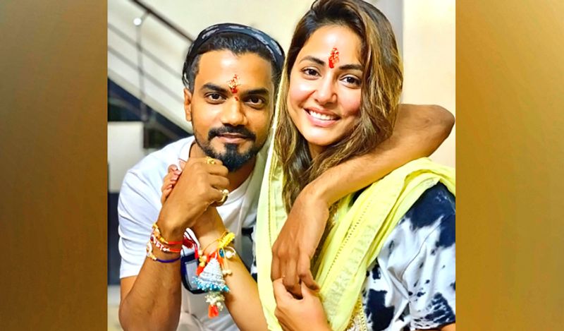 Hina Khan Celebrates Pre Rakhi with Boyfriend Rocky Jaiswal Sisters