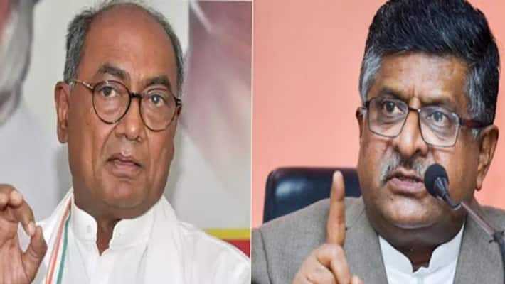 Union Min Ravi Shankar Prasad says more Digvijaya Singh speaks more BJP vote increases Union Min Ravi Shankar Prasad says more Digvijaya Singh speaks more BJP vote increases