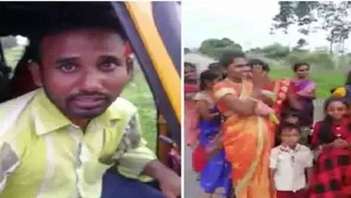 auto rickshaw driver ferries 24 people in karimnagar, video goes viral