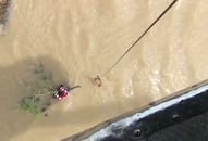 Karnataka floods NDRF personnel stuck on tree rescued by IAF chopper