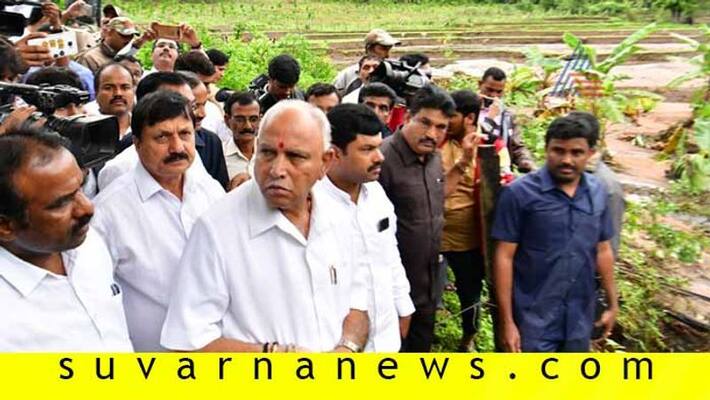 CM BS yediyurappa visits flooded areas in Shivamogga CM BS yediyurappa visits flooded areas in Shivamogga