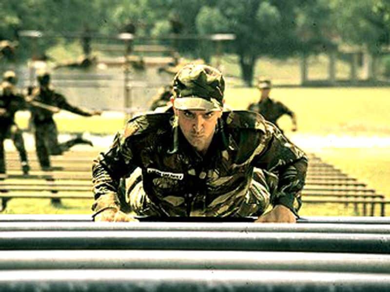 Lakshya: Farhan Akhtar's movie features Hrithik Roshan, Preity Zinta and Amitabh Bachchan in the lead roles. Hrithik plays the role of a lieutenant Karan Shergill, and the story is set against a fictionalised backdrop of the 1999 Kargil War.