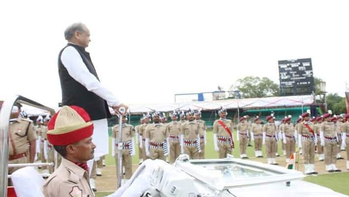Independence day celebration in jaipur SMS Stadium CM Ashok Gehlot Independence day celebration in jaipur SMS Stadium CM Ashok Gehlot