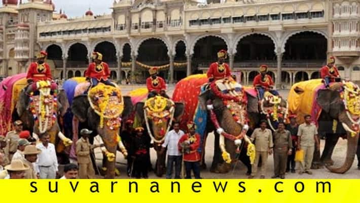 Dasara Elephants enter Mysore Palace On August 26 Dasara Elephants enter Mysore Palace On August 26