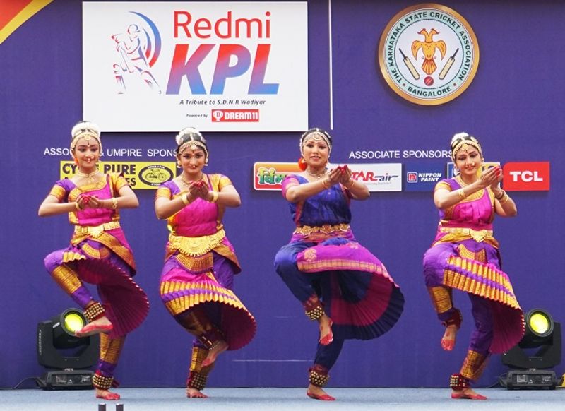 Kannada star Chandan Shetty ragini performs at the KPL opening ceremony