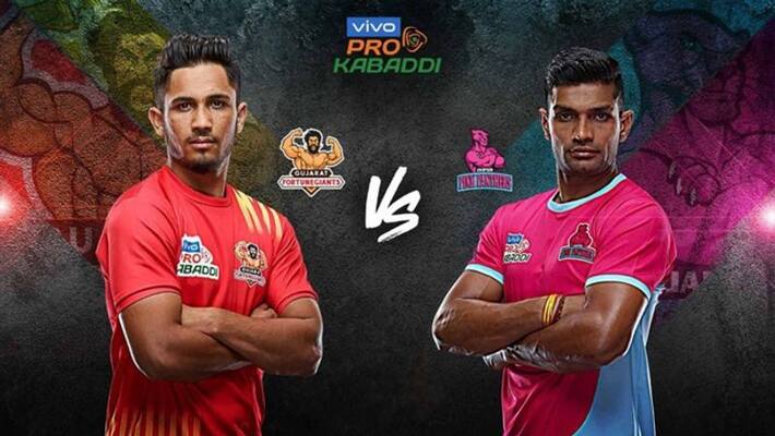 pro kabaddi 2019:jaiur pink panthers victory against gujrat pro kabaddi 2019:jaiur pink panthers victory against gujrat