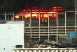 heavy fire broke in delhi AIIMS