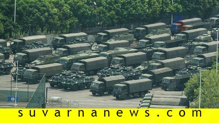 Armoured Vehicles Thousands Of Chinese Soldiers Reach Hong Kong Border Armoured Vehicles Thousands Of Chinese Soldiers Reach Hong Kong Border