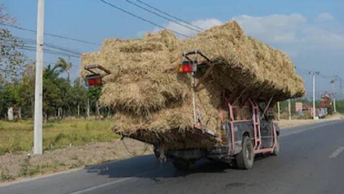 Grass load send to flooded areas in madikeri and Dakshina Kannada from mandya Grass load send to flooded areas in madikeri and Dakshina Kannada from mandya