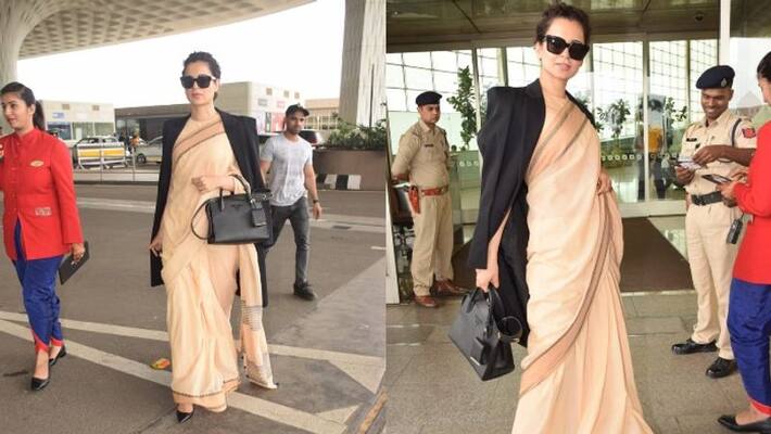 Kangana Ranauts Rs 600 worth saree pic gets trolled netizens ask what about handbag Kangana Ranauts Rs 600 worth saree pic gets trolled netizens ask what about handbag