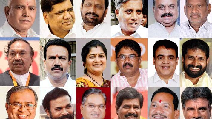 Karnataka Bjp Mlas protest for getting minister and dcm post