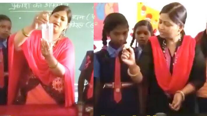 a teacher teaches in an innovative techniques in a government school a teacher teaches in an innovative techniques in a government school