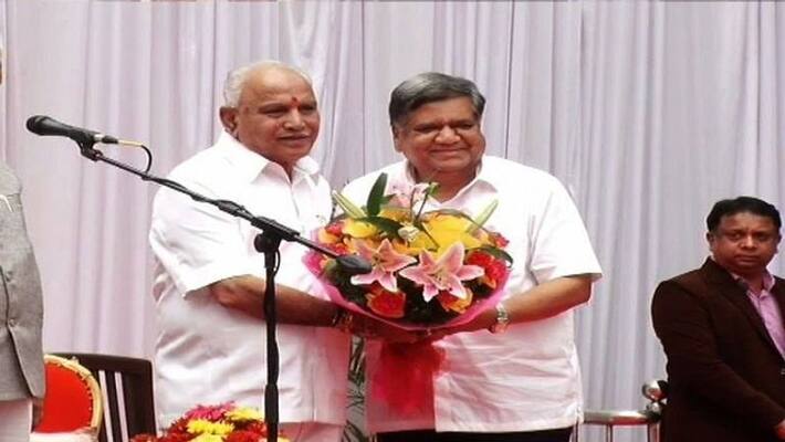 Karnataka Political History Record Former CM Jagadish Shettar takes oath as minister Karnataka Political History Record Former CM Jagadish Shettar takes oath as minister