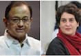 INX media case Chidambaram being shamefully hunted down for speaking truth says Priyanka Gandhi