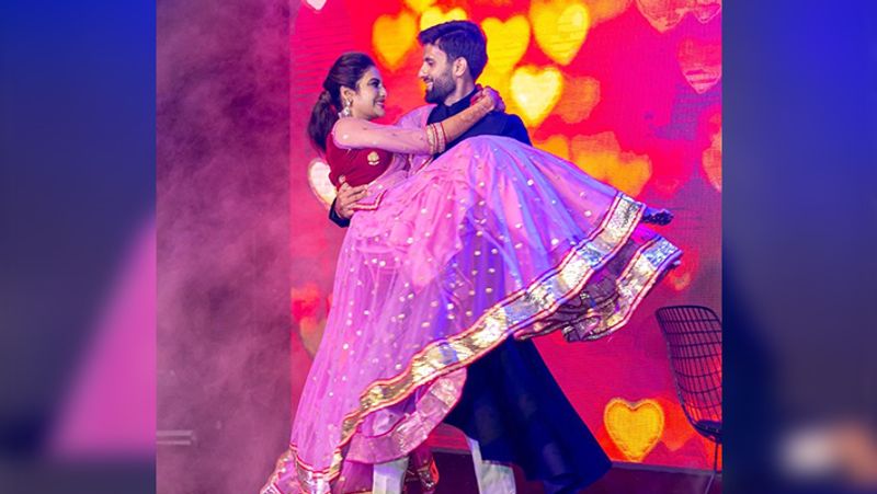TMC Sansad And Bangali Actress Nusrat Jahan sangeet ceremony With nikhil jain photos
