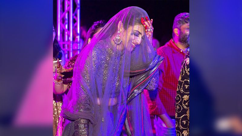 TMC Sansad And Bangali Actress Nusrat Jahan sangeet ceremony With nikhil jain photos