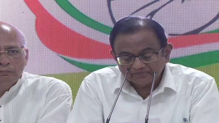 P Chidambaram Appears At Congress Office P Chidambaram Appears At Congress Office
