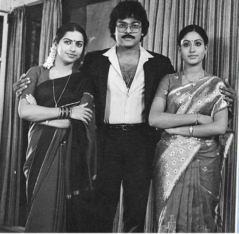 సుహాసిని, విజయశాంతిలతో చిరంజీవి రేర్ ఫోటో
