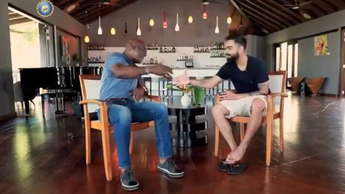 indian captain virat kohli take interview of vivian richards for bcci tv indian captain virat kohli take interview of vivian richards for bcci tv