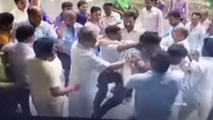 up bjp mla beating the officer up bjp mla beating the officer