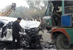 Nine people from the same family died after the acid tanker overturned on the car