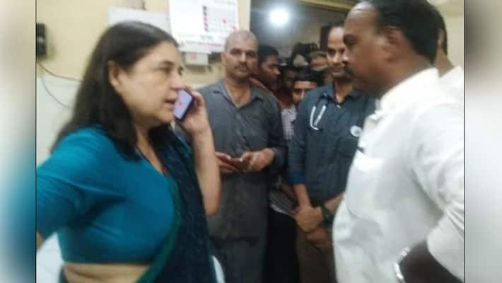 When former Union Minister Maneka Gandhi got angry When former Union Minister Maneka Gandhi got angry