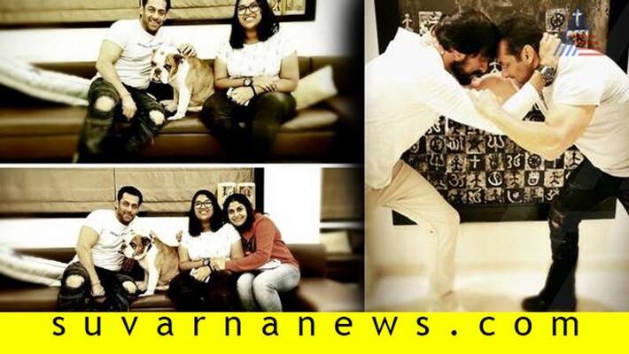 Sandalwood actor Kiccha sudeep family meets Bollywood actor Salman Khan Sandalwood actor Kiccha sudeep family meets Bollywood actor Salman Khan