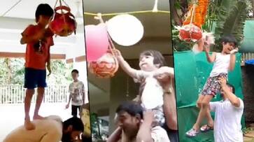 Watch: Celeb kids Taimur, Azad, Viaan celebrate Krishna Janmashtami; break dahi handi
