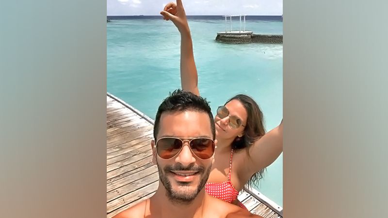 Neha Dhupia Enjoy Vacation with Husband Angad Bedi