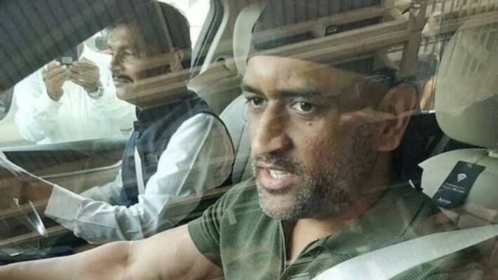 MS Dhoni spotted in Jaipur in new look video viral MS Dhoni spotted in Jaipur in new look video viral