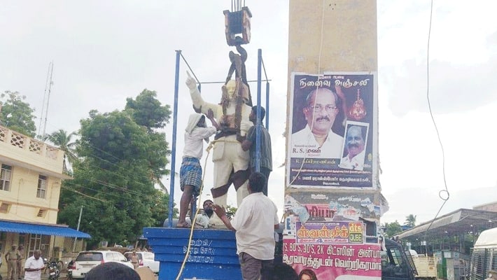 vedaraniyam new statue of ambedkar installed...edappadi palanisamy government