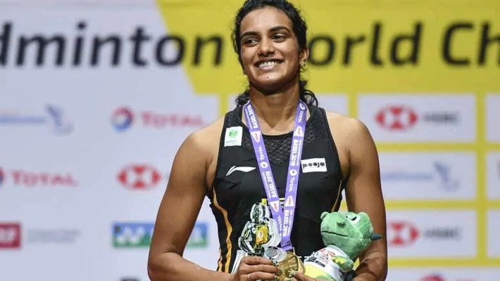 gold medalist p.v.sindhu returned back to india