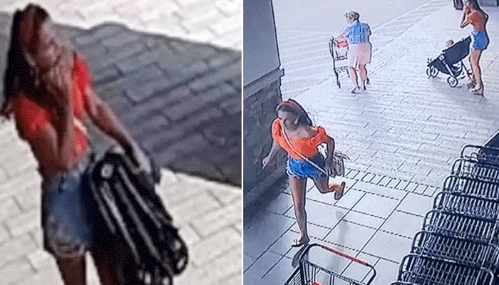 Video: Woman Steals Stroller From Shop - And Forgets Her Baby Behind Video: Woman Steals Stroller From Shop - And Forgets Her Baby Behind