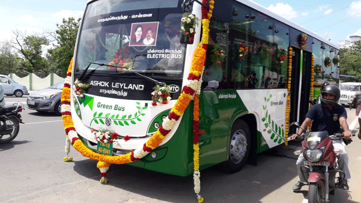 first time 2 electric buses started...Edappadi palanisamy first time 2 electric buses started...Edappadi palanisamy