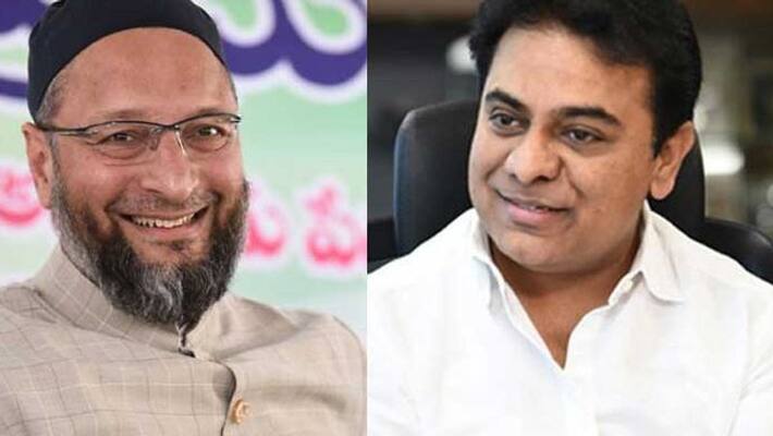 AIMIM Chief asaduddin owaisi praises ktr AIMIM Chief asaduddin owaisi praises ktr