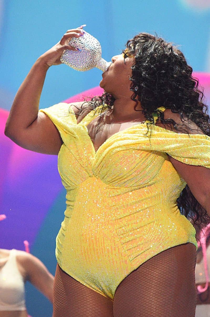 Lizzo performs onstage during the 2019 MTV Video Music Awards at Prudential Center on August 26, 2019 in Newark, New Jersey.