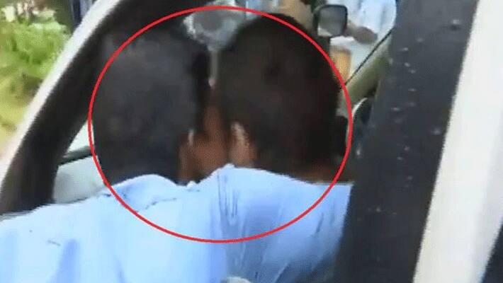 man kisses Congress MP Rahul Gandhi during his visit to Wayanad